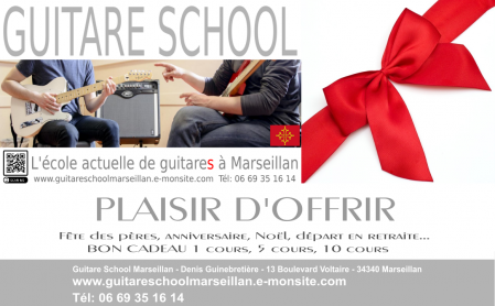 Bon cadeau guitare school marseillan